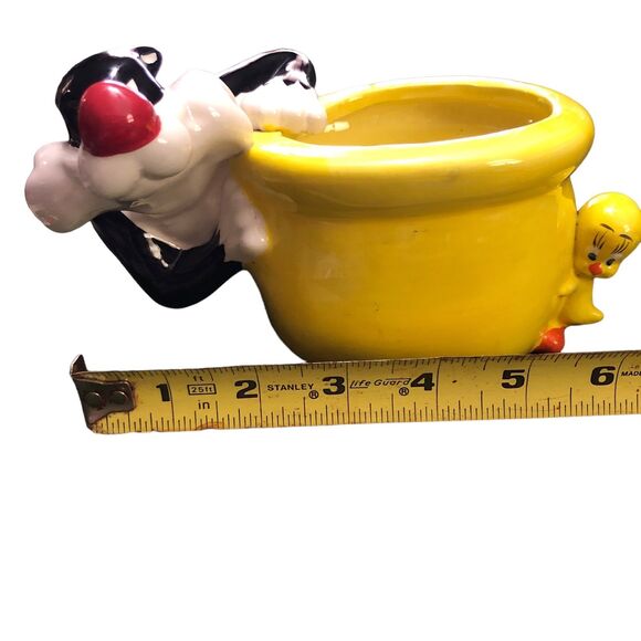 Vintage Looney Tunes Character Planter; Sylvester & Tweety Bird Ceramic Dish - Picture 11 of 12